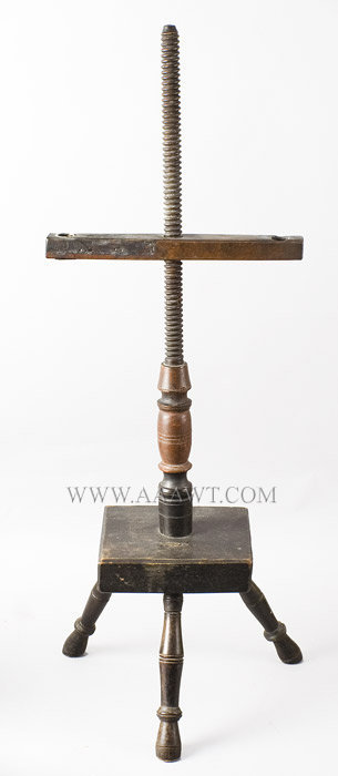 Floor Candlestand, Adjustable Screw Post, Original Paint and Surface
New England
18th Century, entire view